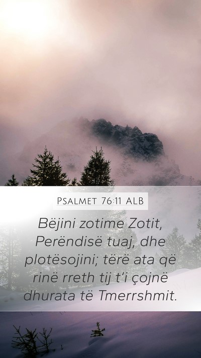 Psalmet 76:11 ALB Bible Verse Image