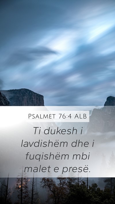 Psalmet 76:4 ALB Bible Verse Image