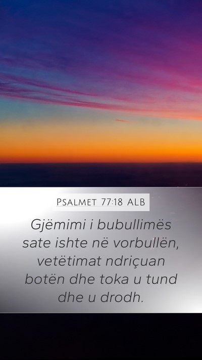 Psalmet 77:18 ALB Bible Verse Image