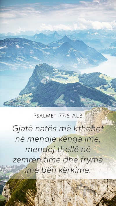 Psalmet 77:6 ALB Bible Verse Image