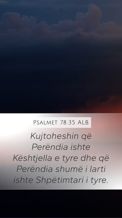 Psalmet 78:35 ALB Bible Verse Image