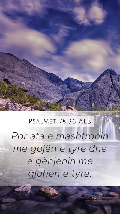 Psalmet 78:36 ALB Bible Verse Image