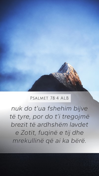 Psalmet 78:4 ALB Bible Verse Image