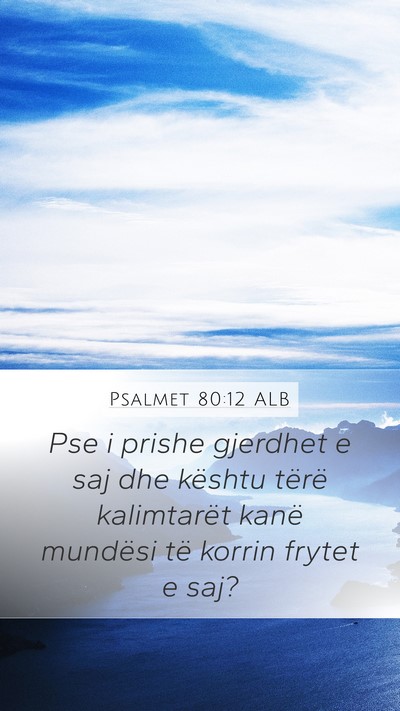 Psalmet 80:12 ALB Bible Verse Image