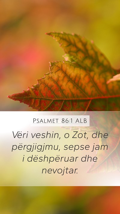 Psalmet 86:1 ALB Bible Verse Image