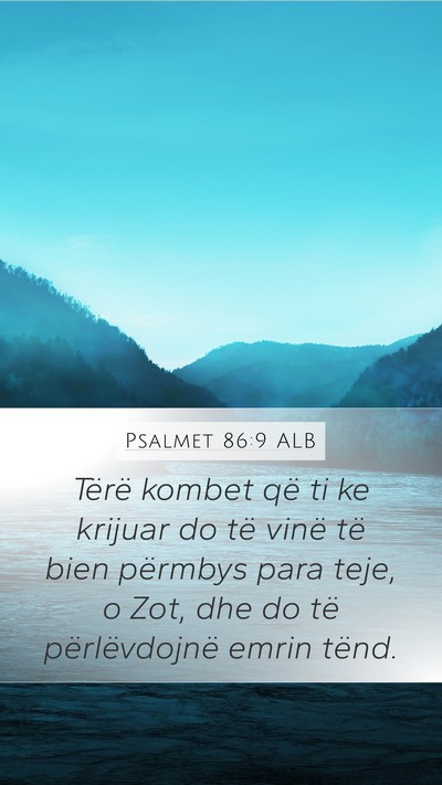 Psalmet 86:9 ALB Bible Verse Image