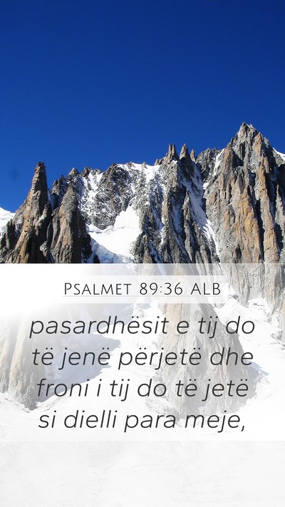 Psalmet 89:36 ALB Bible Verse Image