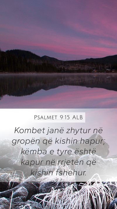 Psalmet 9:15 ALB Bible Verse Image