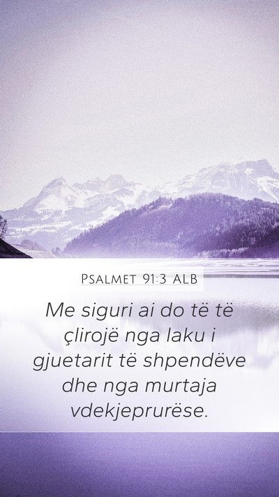 Psalmet 91:3 ALB Bible Verse Image