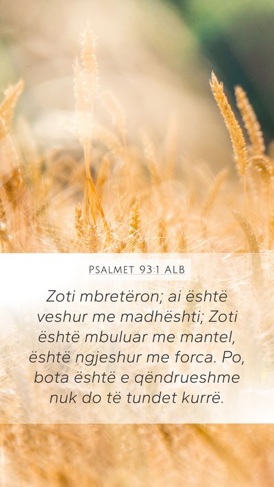 Psalmet 93:1 ALB Bible Verse Image