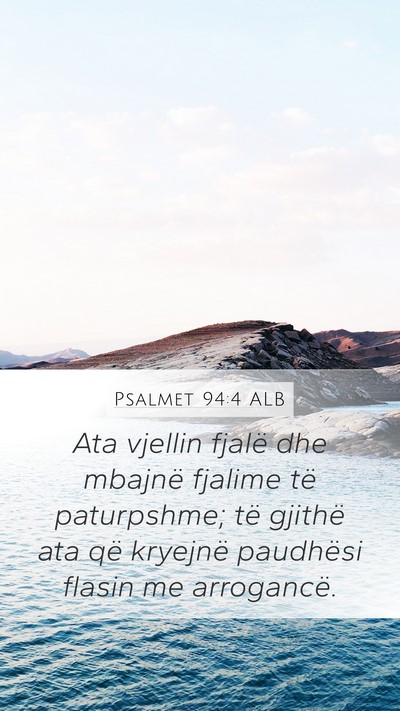 Psalmet 94:4 ALB Bible Verse Image