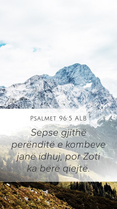 Psalmet 96:5 ALB Bible Verse Image