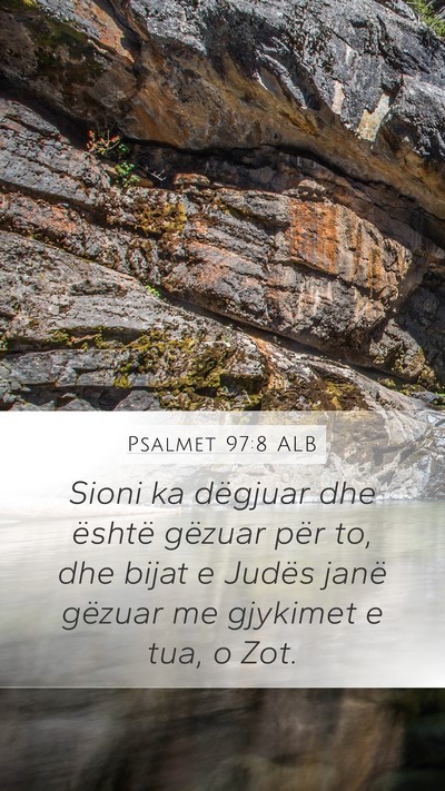 Psalmet 97:8 ALB Bible Verse Image