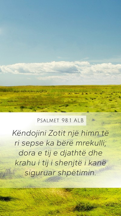 Psalmet 98:1 ALB Bible Verse Image