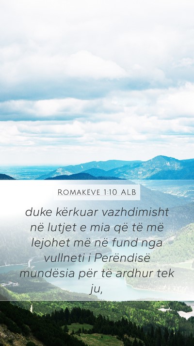 Romakëve 1:10 ALB Bible Verse Image