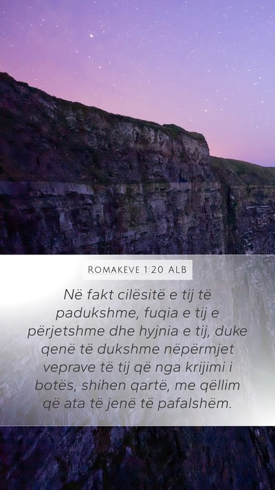 Romakëve 1:20 ALB Bible Verse Image