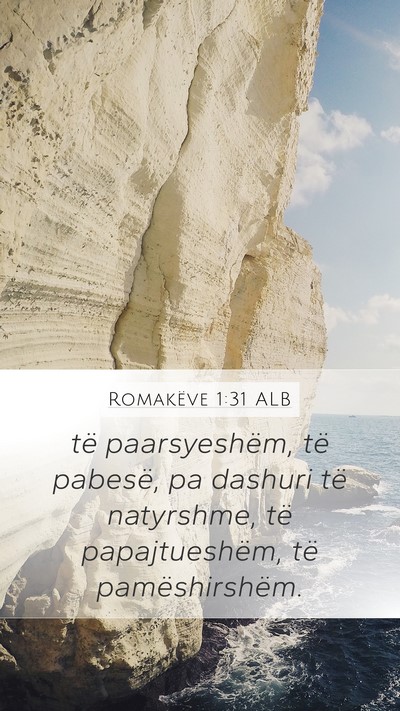 Romakëve 1:31 ALB Bible Verse Image