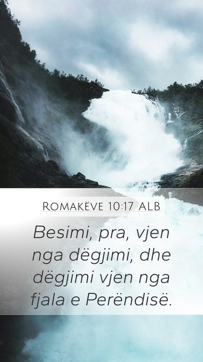 Romakëve 10:17 ALB Bible Verse Image