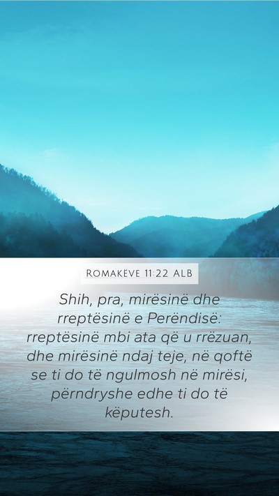 Romakëve 11:22 ALB Bible Verse Image