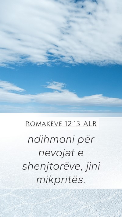 Romakëve 12:13 ALB Bible Verse Image