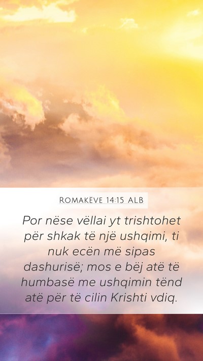 Romakëve 14:15 ALB Bible Verse Image