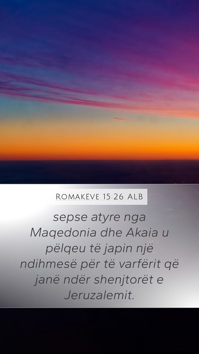 Romakëve 15:26 ALB Bible Verse Image