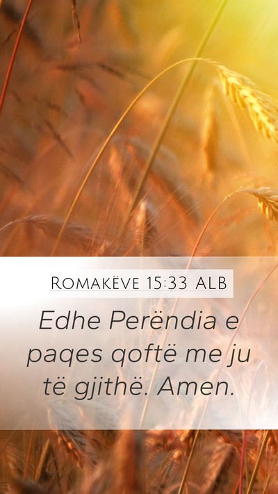 Romakëve 15:33 ALB Bible Verse Image