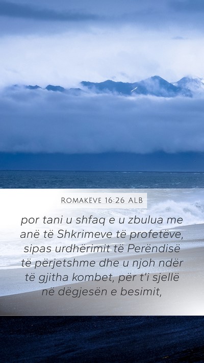 Romakëve 16:26 ALB Bible Verse Image