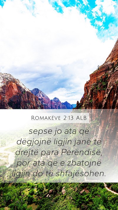 Romakëve 2:13 ALB Bible Verse Image