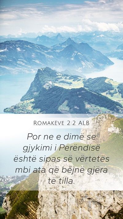 Romakëve 2:2 ALB Bible Verse Image