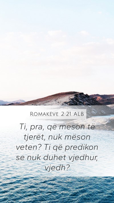 Romakëve 2:21 ALB Bible Verse Image