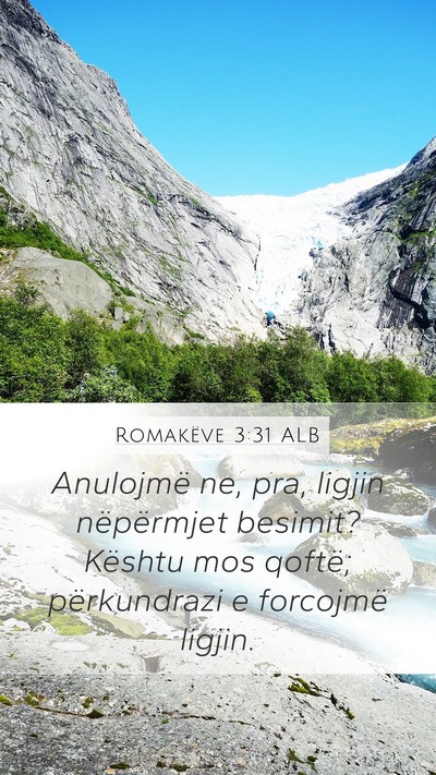 Romakëve 3:31 ALB Bible Verse Image