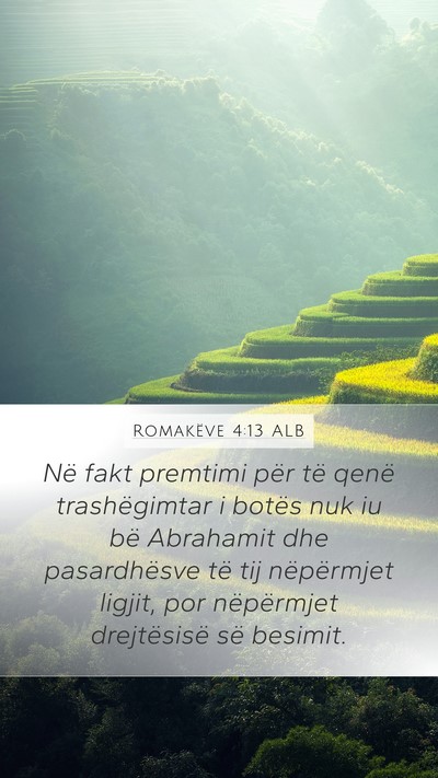 Romakëve 4:13 ALB Bible Verse Image