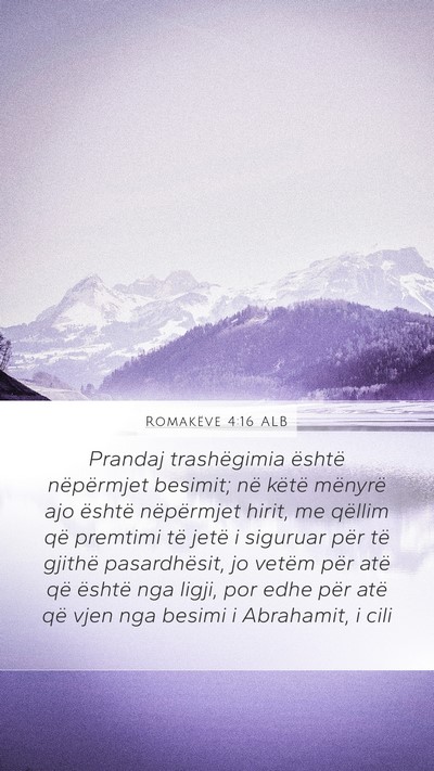Romakëve 4:16 ALB Bible Verse Image