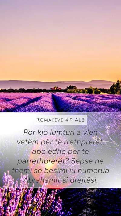 Romakëve 4:9 ALB Bible Verse Image