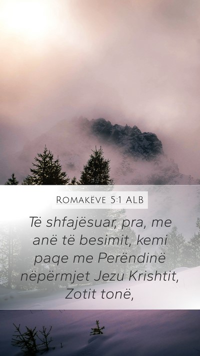 Romakëve 5:1 ALB Bible Verse Image
