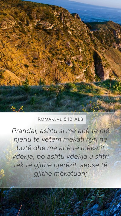 Romakëve 5:12 ALB Bible Verse Image
