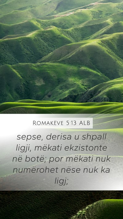 Romakëve 5:13 ALB Bible Verse Image