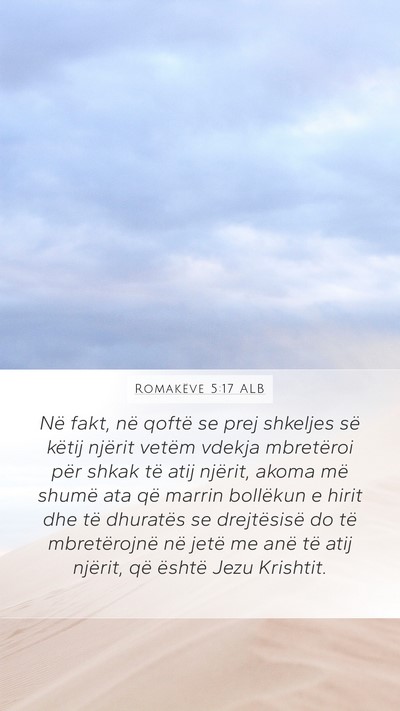 Romakëve 5:17 ALB Bible Verse Image