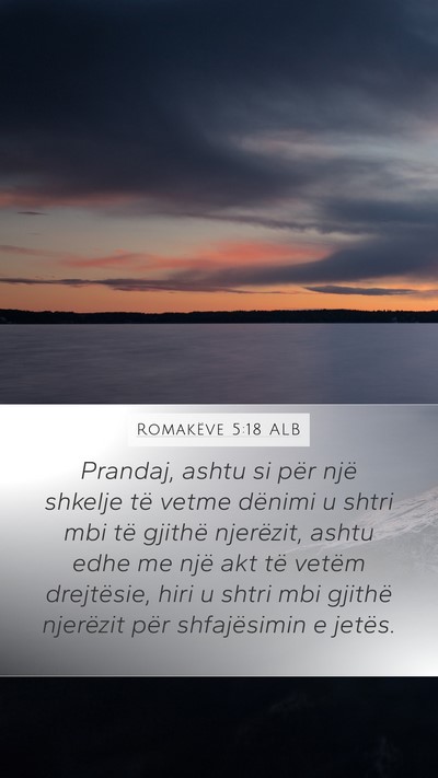 Romakëve 5:18 ALB Bible Verse Image