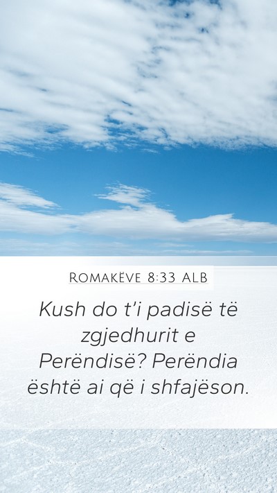 Romakëve 8:33 ALB Bible Verse Image