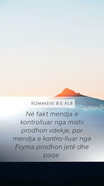 Romakëve 8:6 ALB Bible Verse Image
