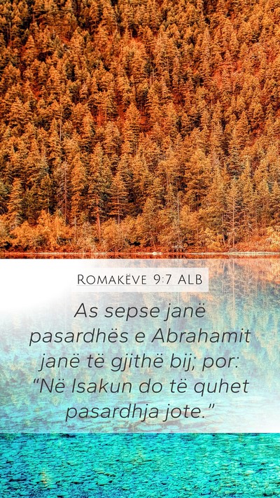 Romakëve 9:7 ALB Bible Verse Image