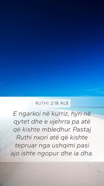 Ruthi 2:18 ALB Bible Verse Image