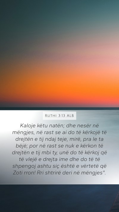 Ruthi 3:13 ALB Bible Verse Image