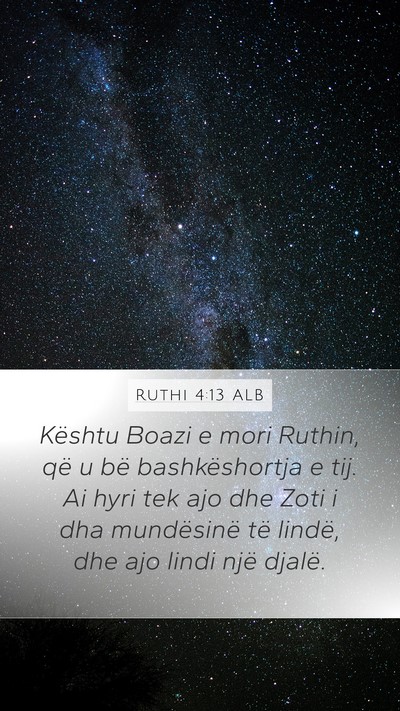 Ruthi 4:13 ALB Bible Verse Image
