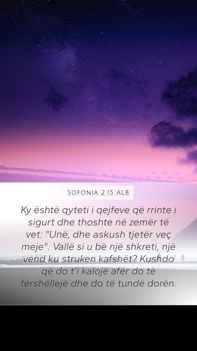 Sofonia 2:15 ALB Bible Verse Image