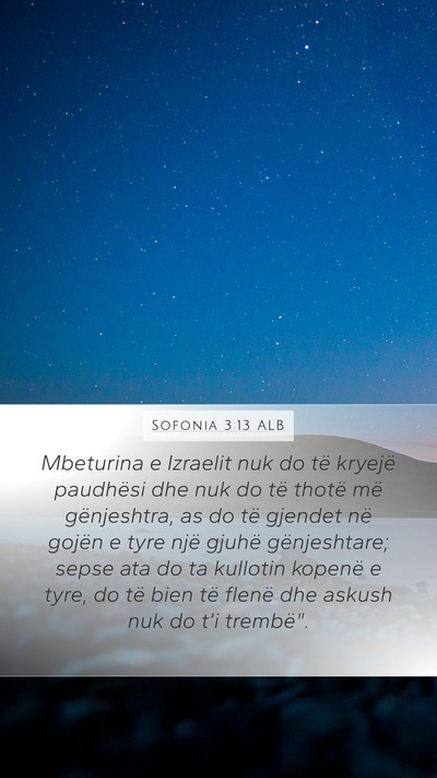 Sofonia 3:13 ALB Bible Verse Image