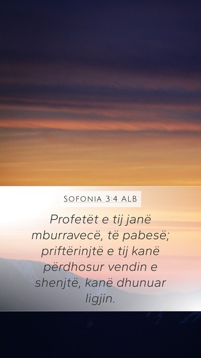 Sofonia 3:4 ALB Bible Verse Image