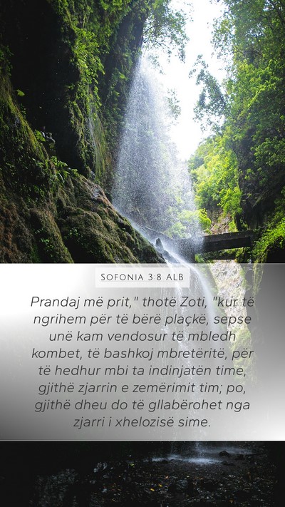 Sofonia 3:8 ALB Bible Verse Image